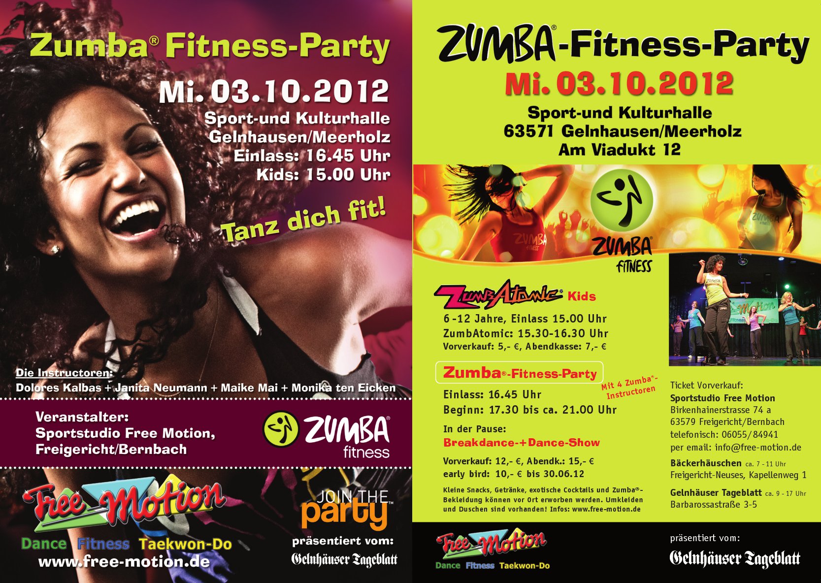 Zumba® FitnessParty Meerholz Free Motion Sportstudio FreeMotion